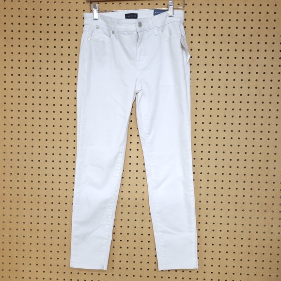 NWT TALBOTS SLIM WHITE ANKLE JEANS SIZE 2P - Picture 4 of 13
